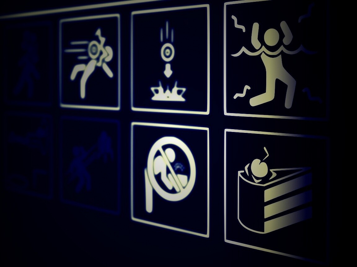 предупреждения Portal обои