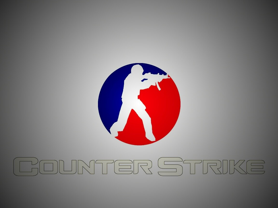 Логотип Counter Strike на белом фоне обои