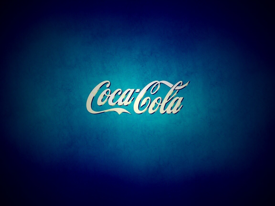 Синий логотип Coca-Cola обои