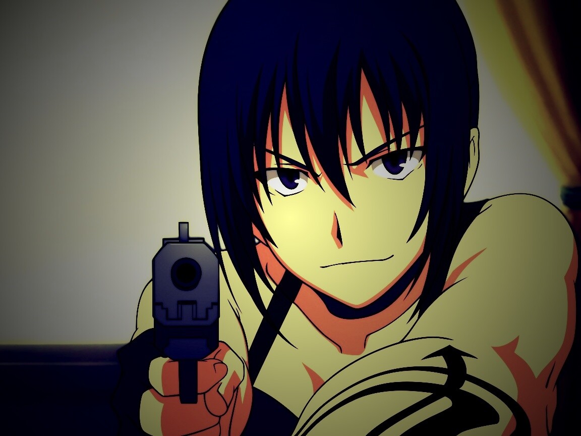 Девушка с пистолетом обои