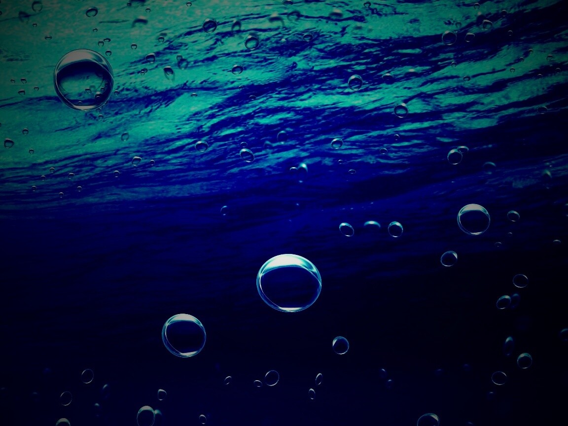 Пузыри под водой обои