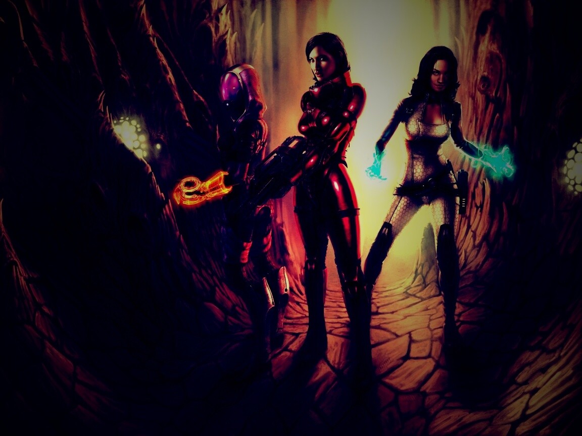 Девушки mass effect обои