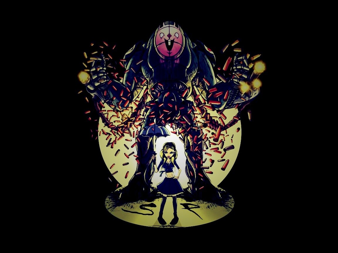 Куколка и боевой робот обои