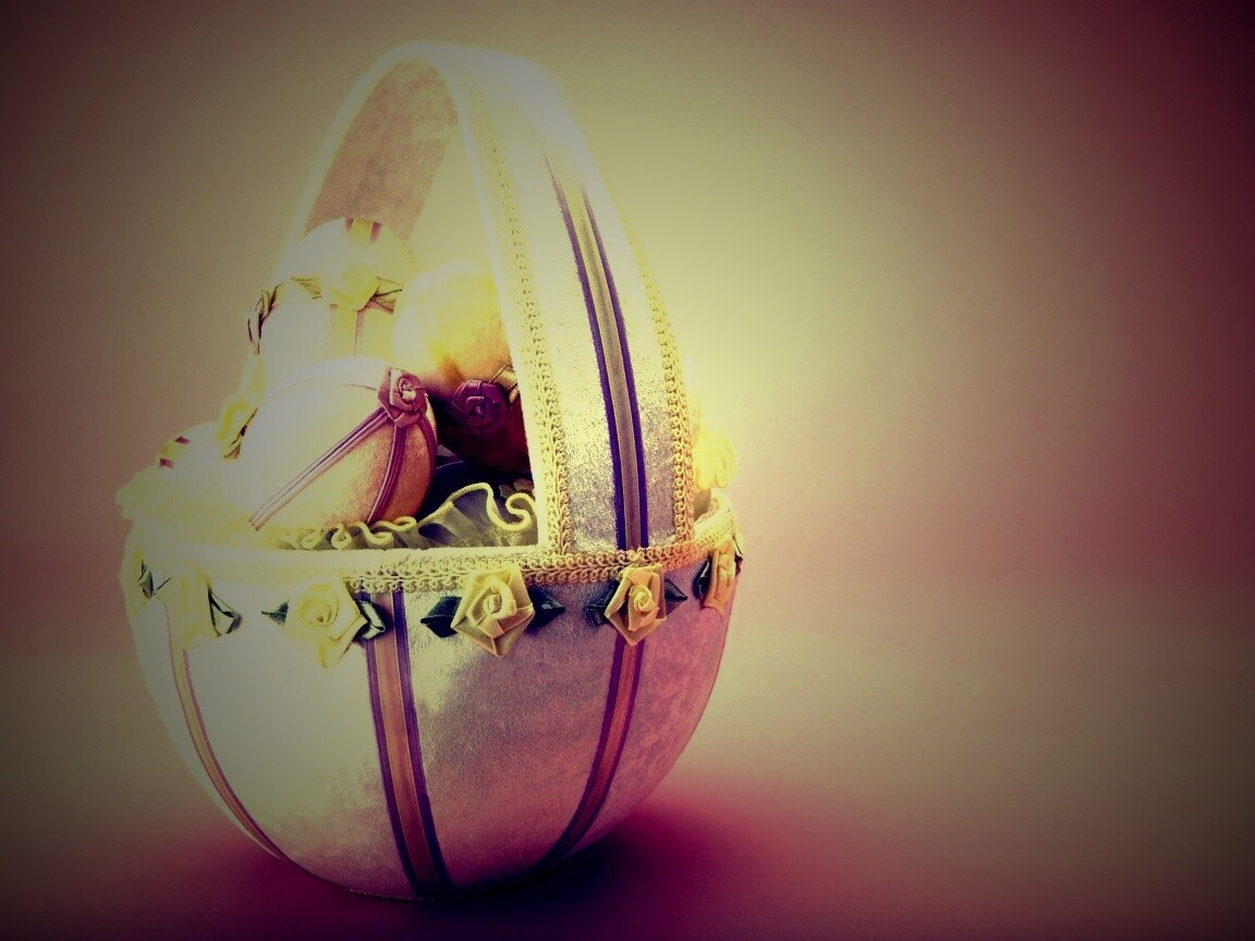 Пасхальная корзиночка обои