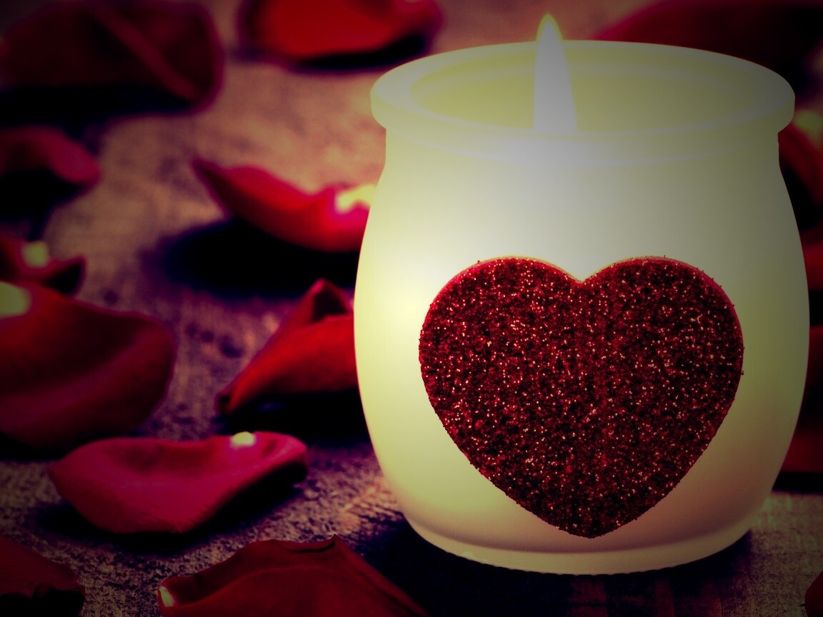 Свеча любви обои
