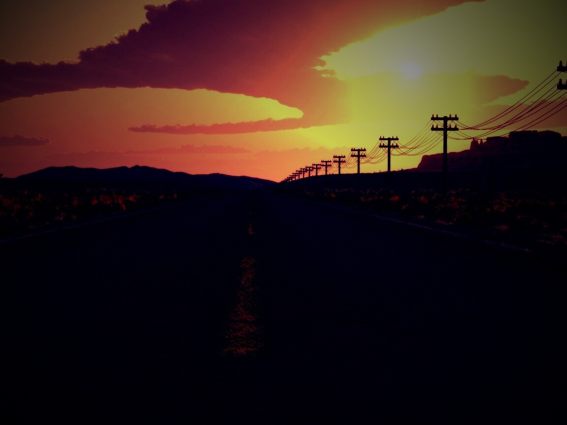 Дорога в пустыне обои