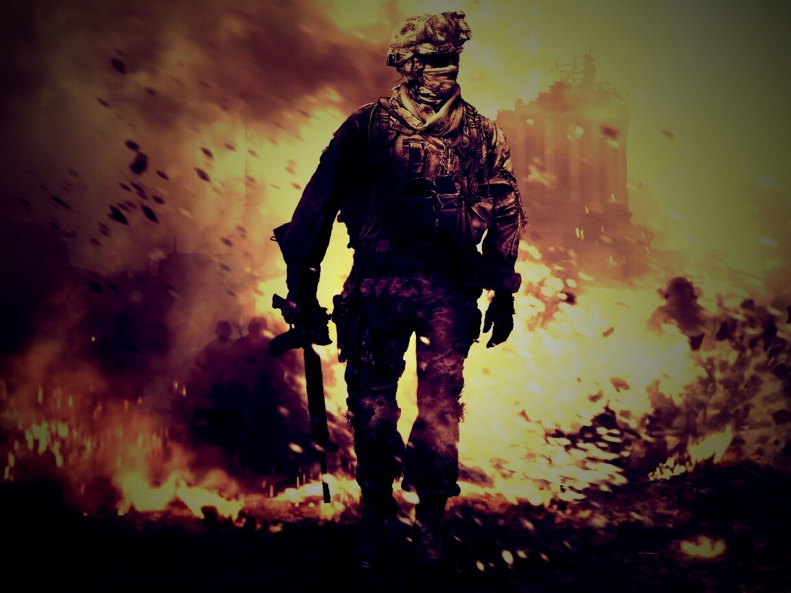 Солдат из modern warfare 2 обои