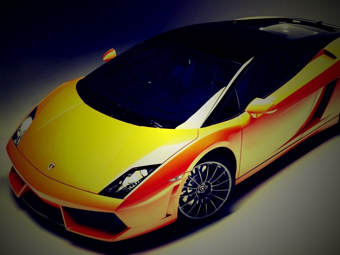Жёлтый Lamborghini Gallardo обои