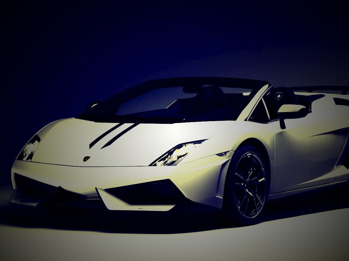Белый Ламборджини Галлардо обои