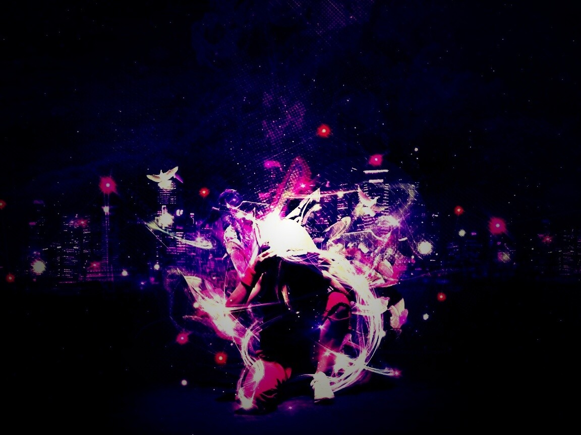 Фристайл арт с танцующей девушкой обои