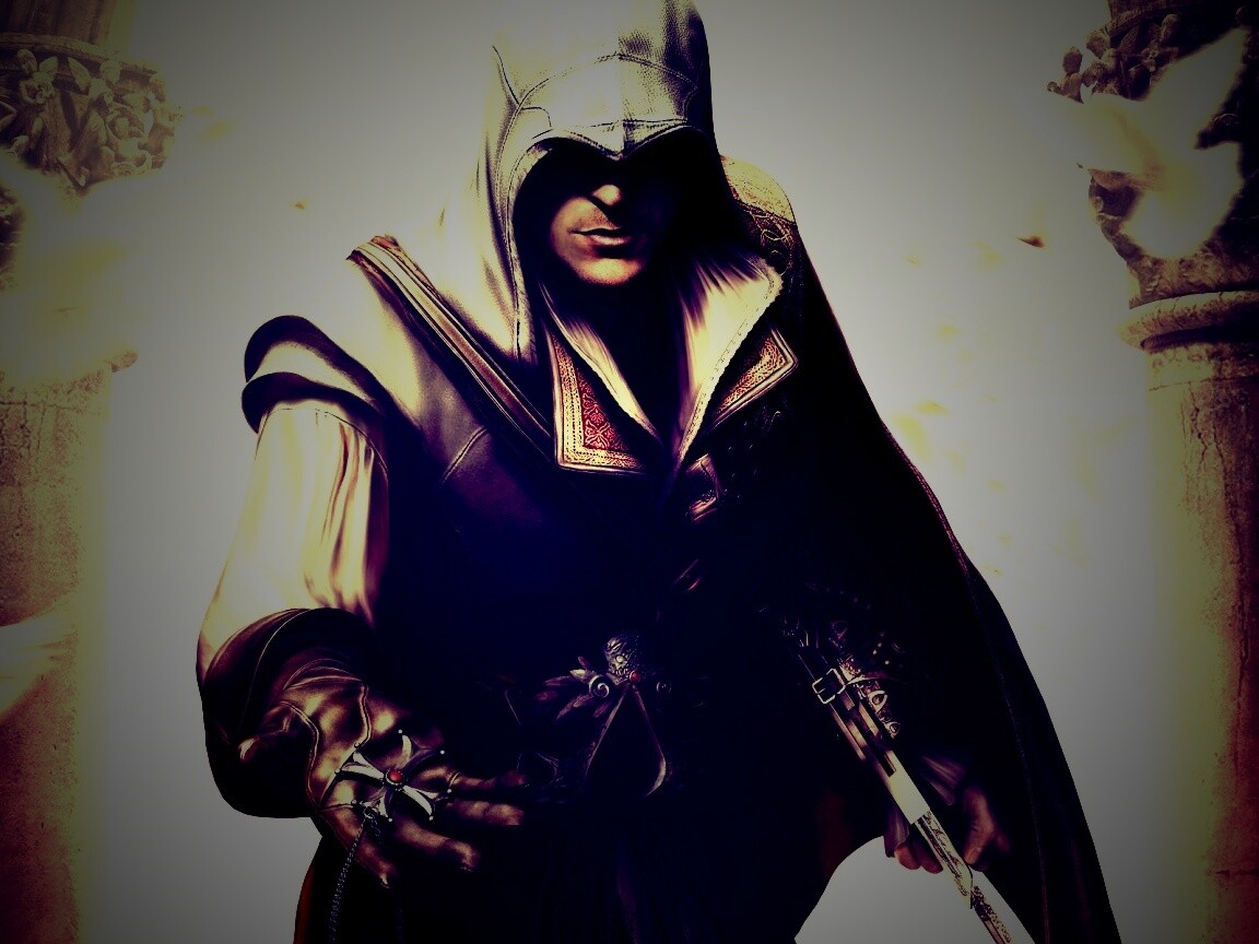 Ассасин с крестом обои