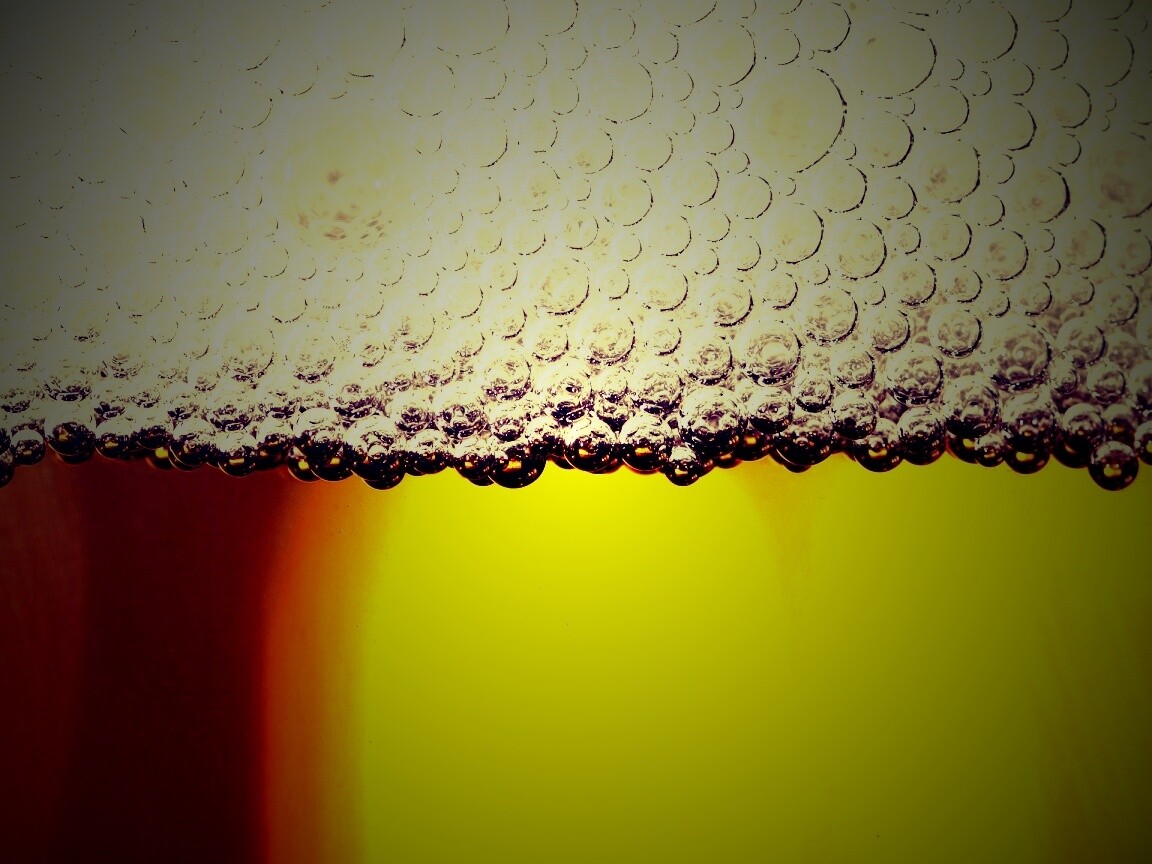 Пенное пиво в макро обои