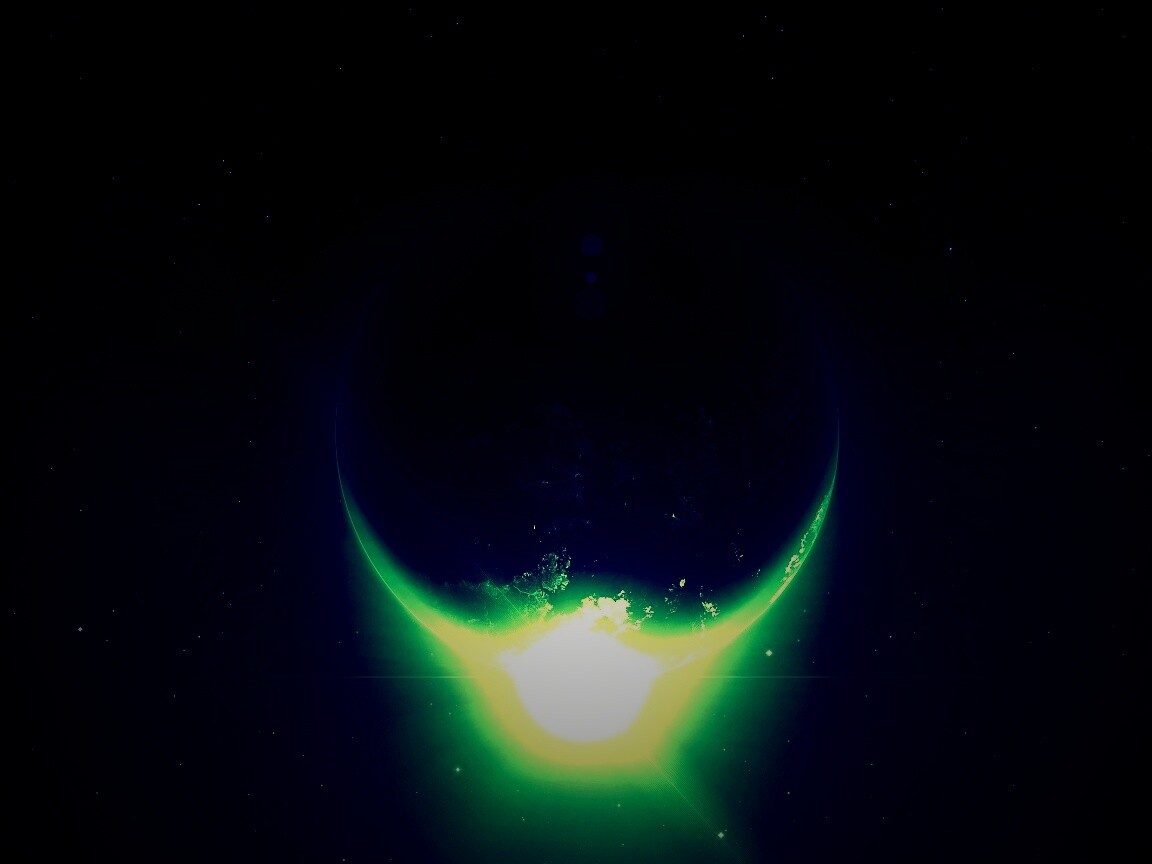 Восход виден из космоса обои