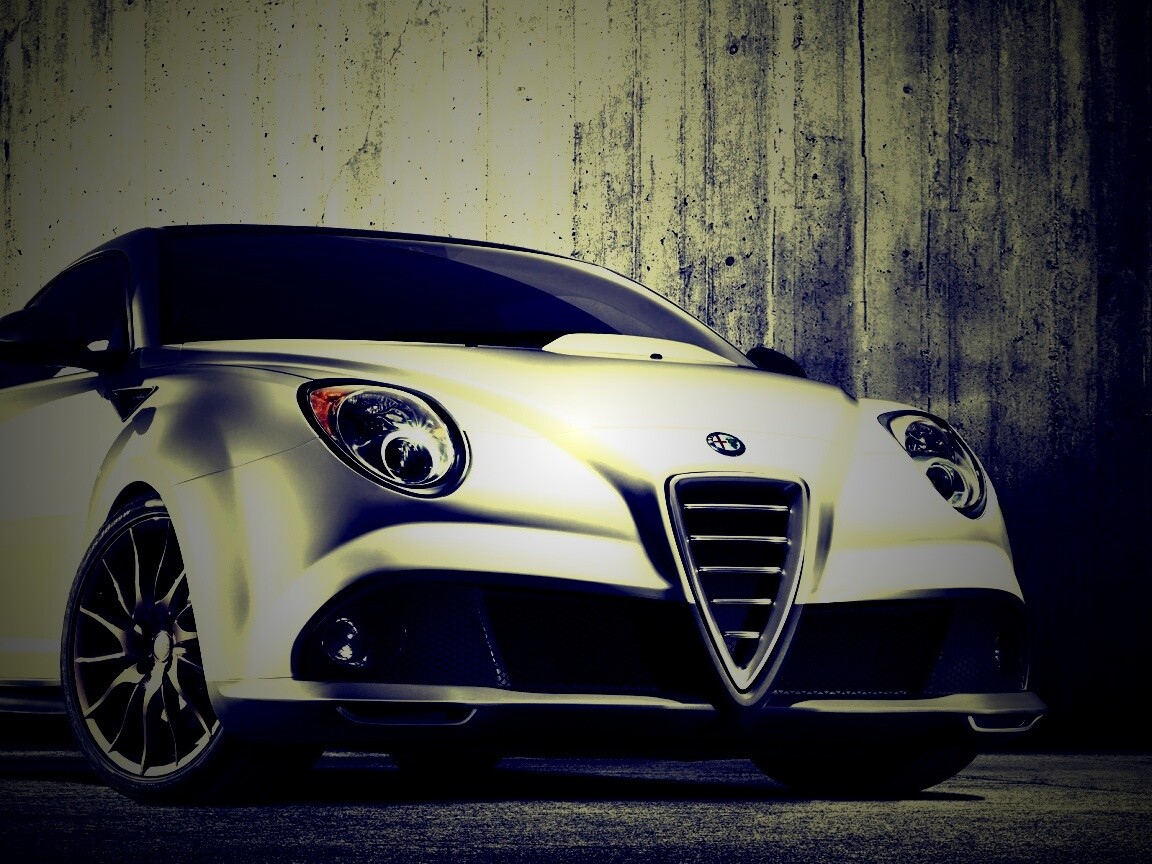 Alfa-Romeo вид спереди обои
