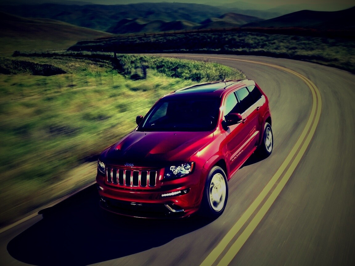 Jeep на дороге обои