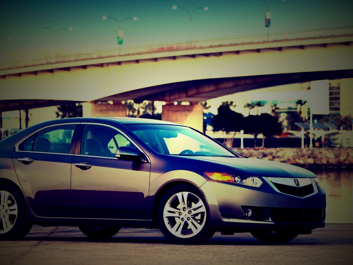 Acura на фоне моста обои