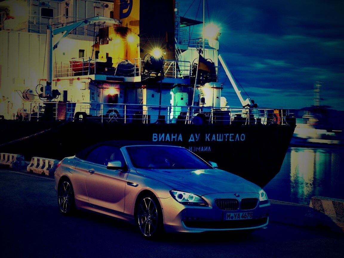 BMW 6 в порту обои