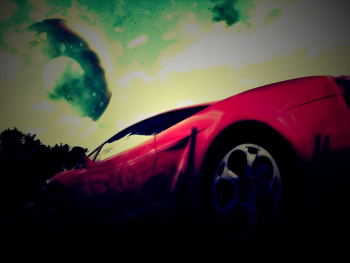 Lamborghini на другой планете обои