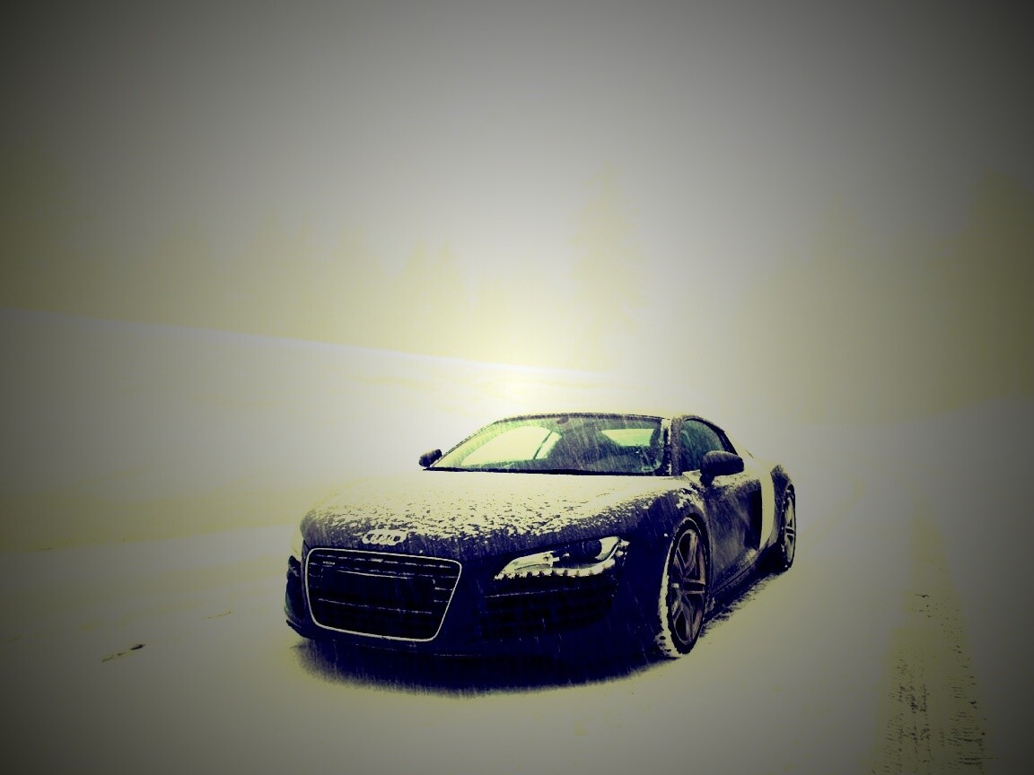 Audi R8 зимой обои
