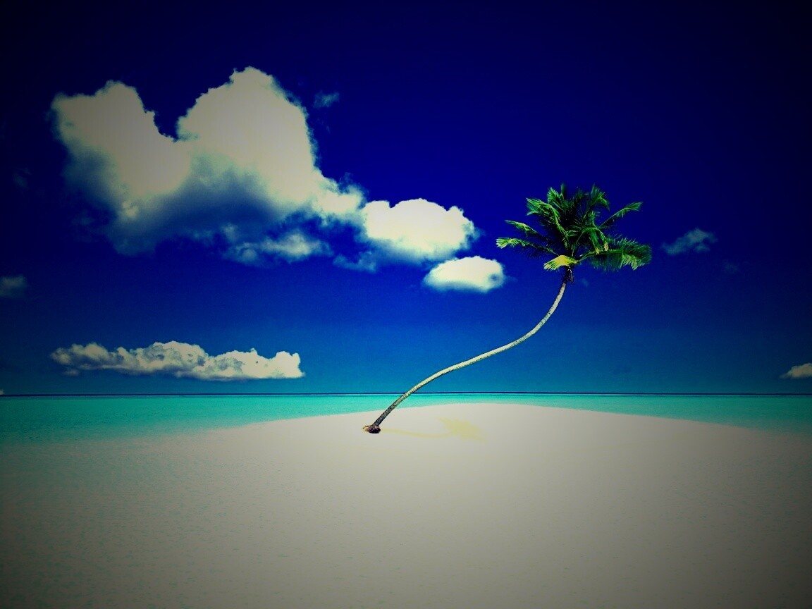 Идеальный пальмовый остров обои
