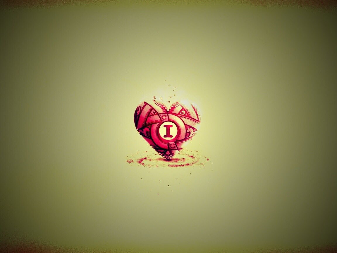 Креативное минималистичное сердце обои