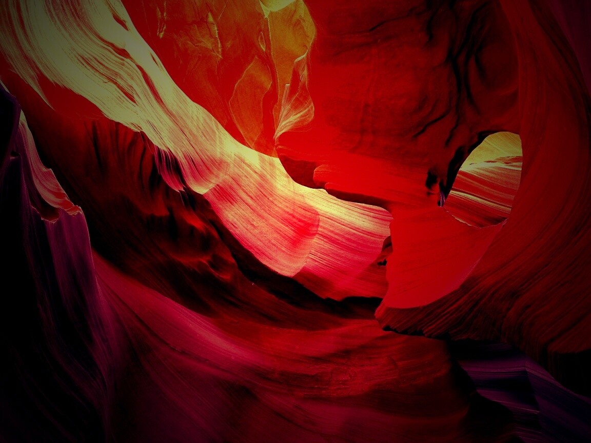 Оранжевая пещера обои