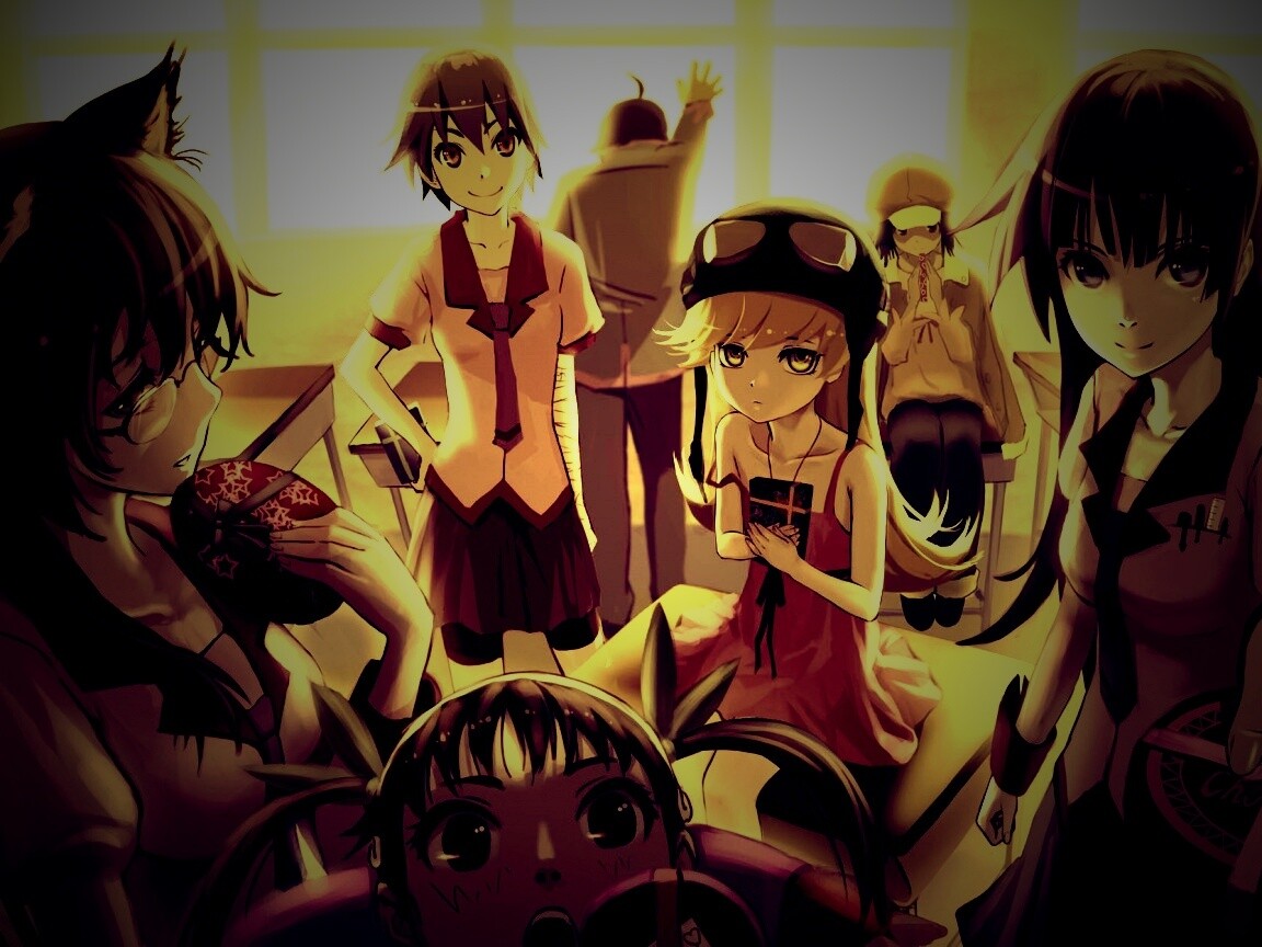 Девушки из Bakemonogatari обои