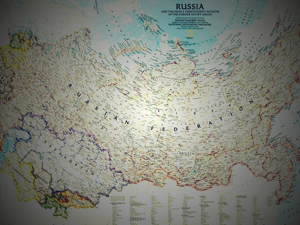 Карта России обои