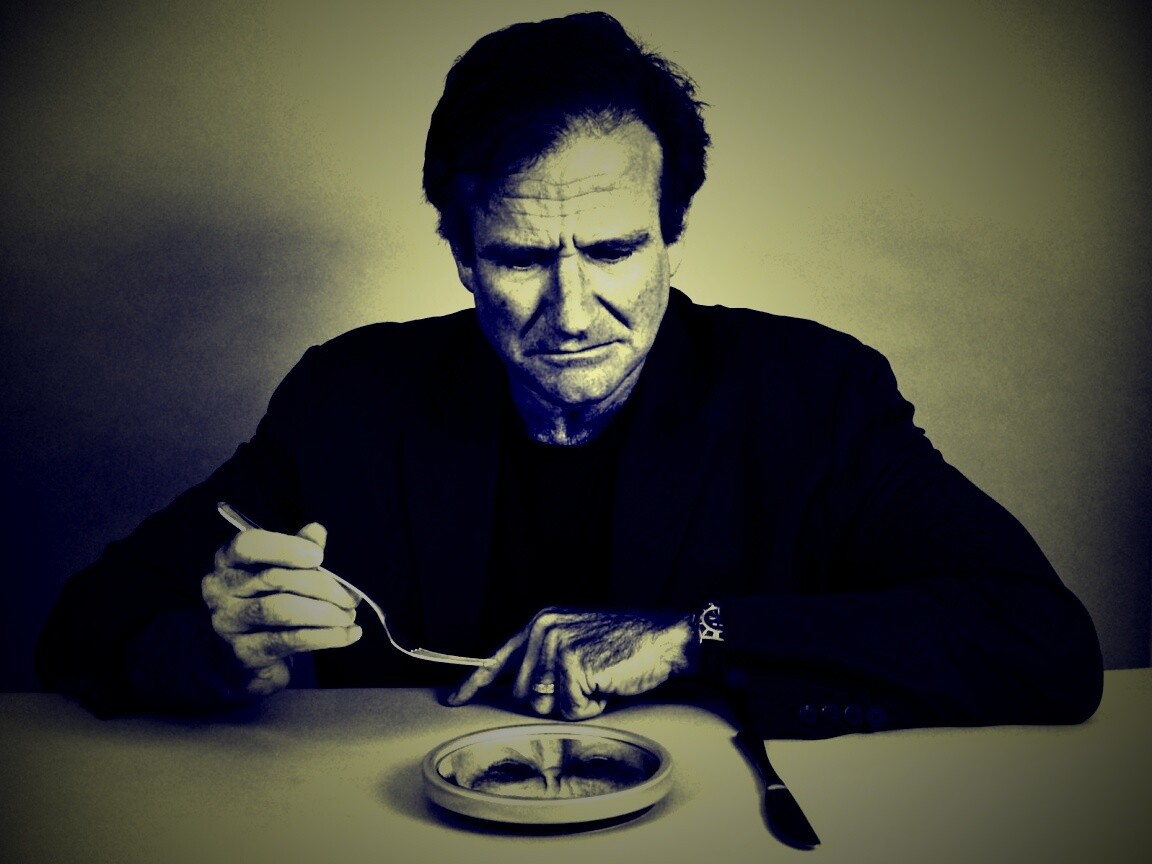 Робин Уильямс перед зеркалом обои