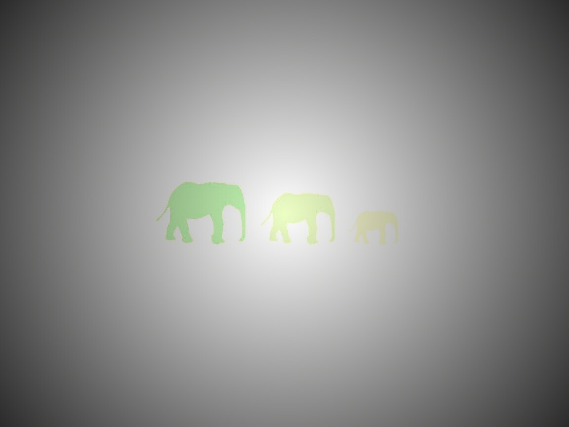 Вереница слонов обои
