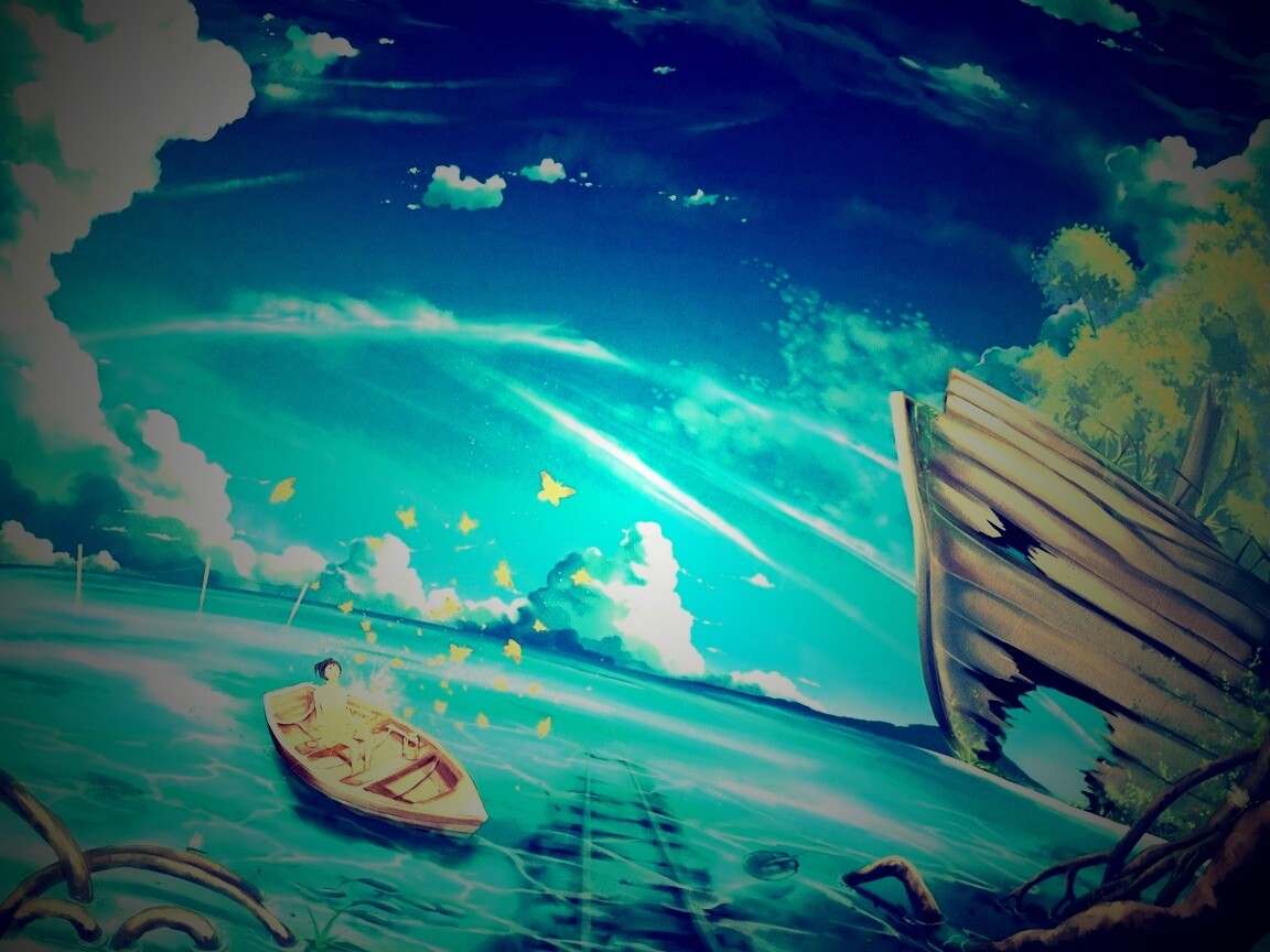 В лодке обои