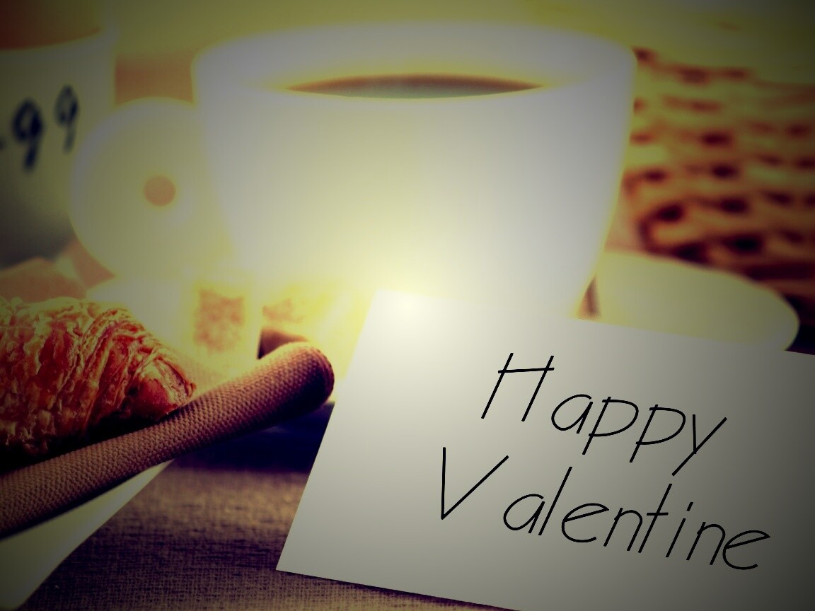 Завтрак на День Святого Валентина обои