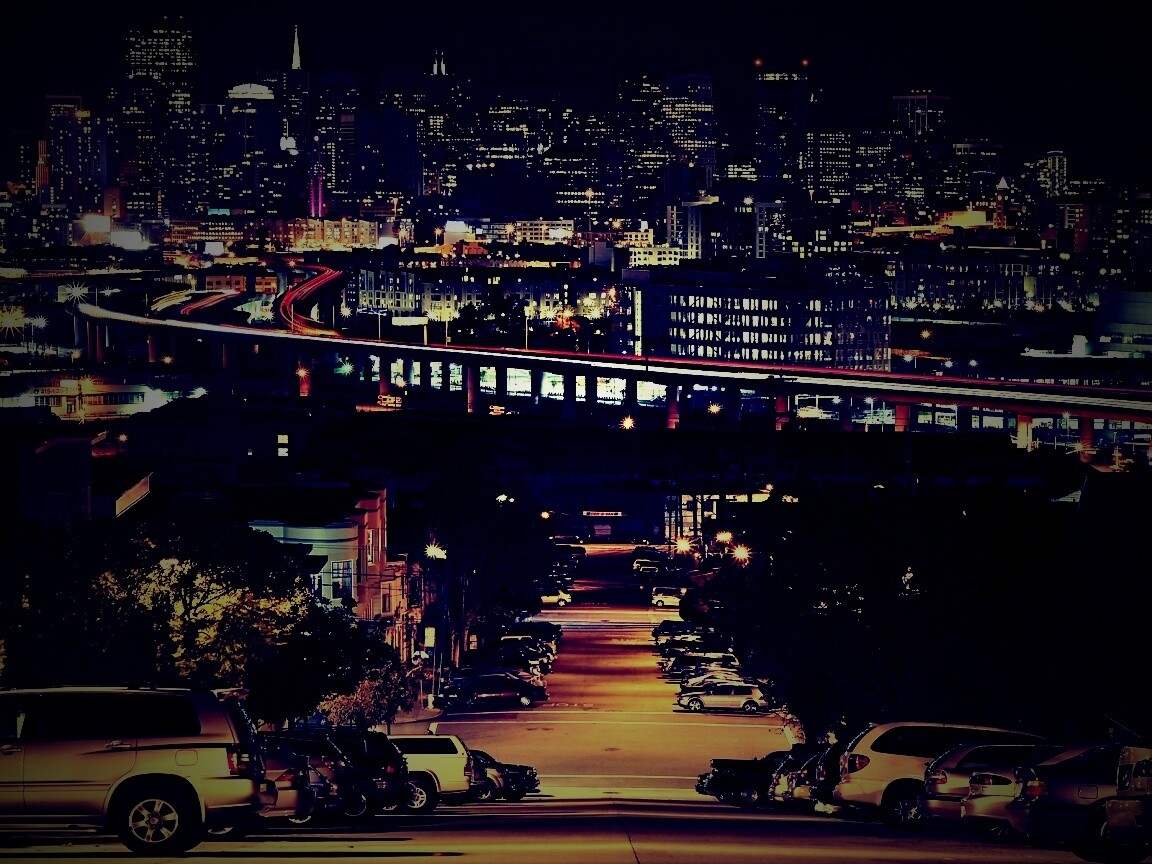 Вечерний город обои