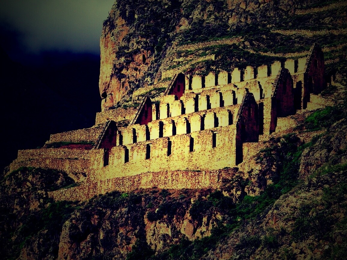 Руины в скалах Перу обои