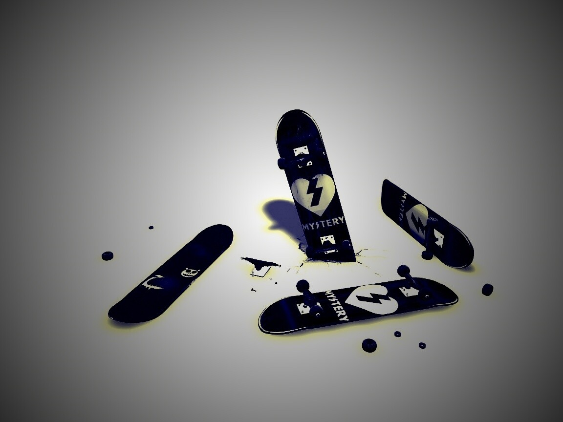 Сломанные скейты обои