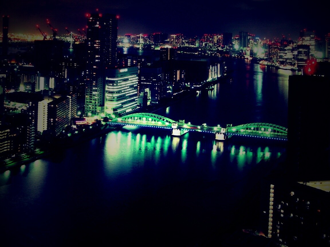 Ночной город обои