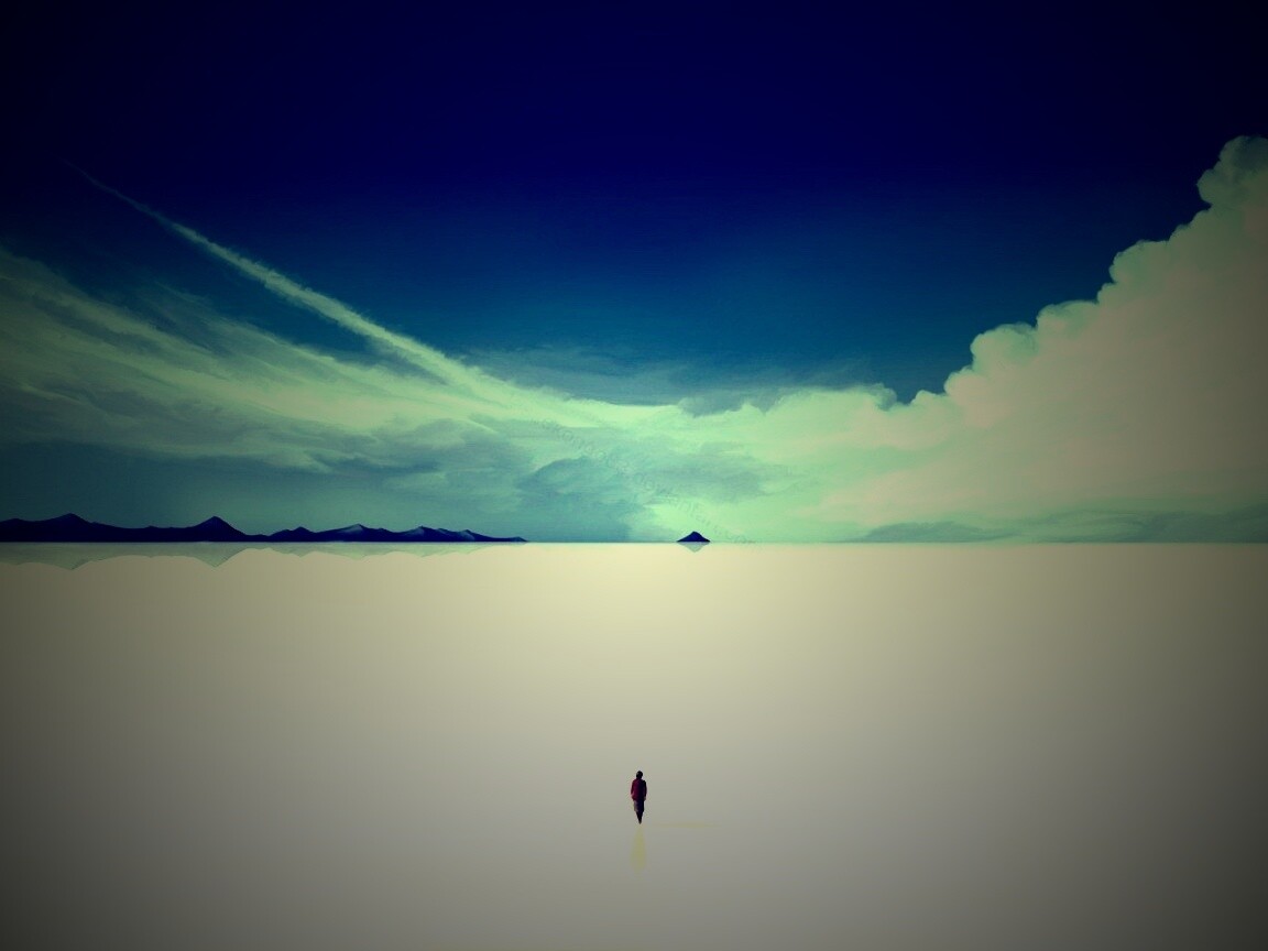 Человек и пустошь обои