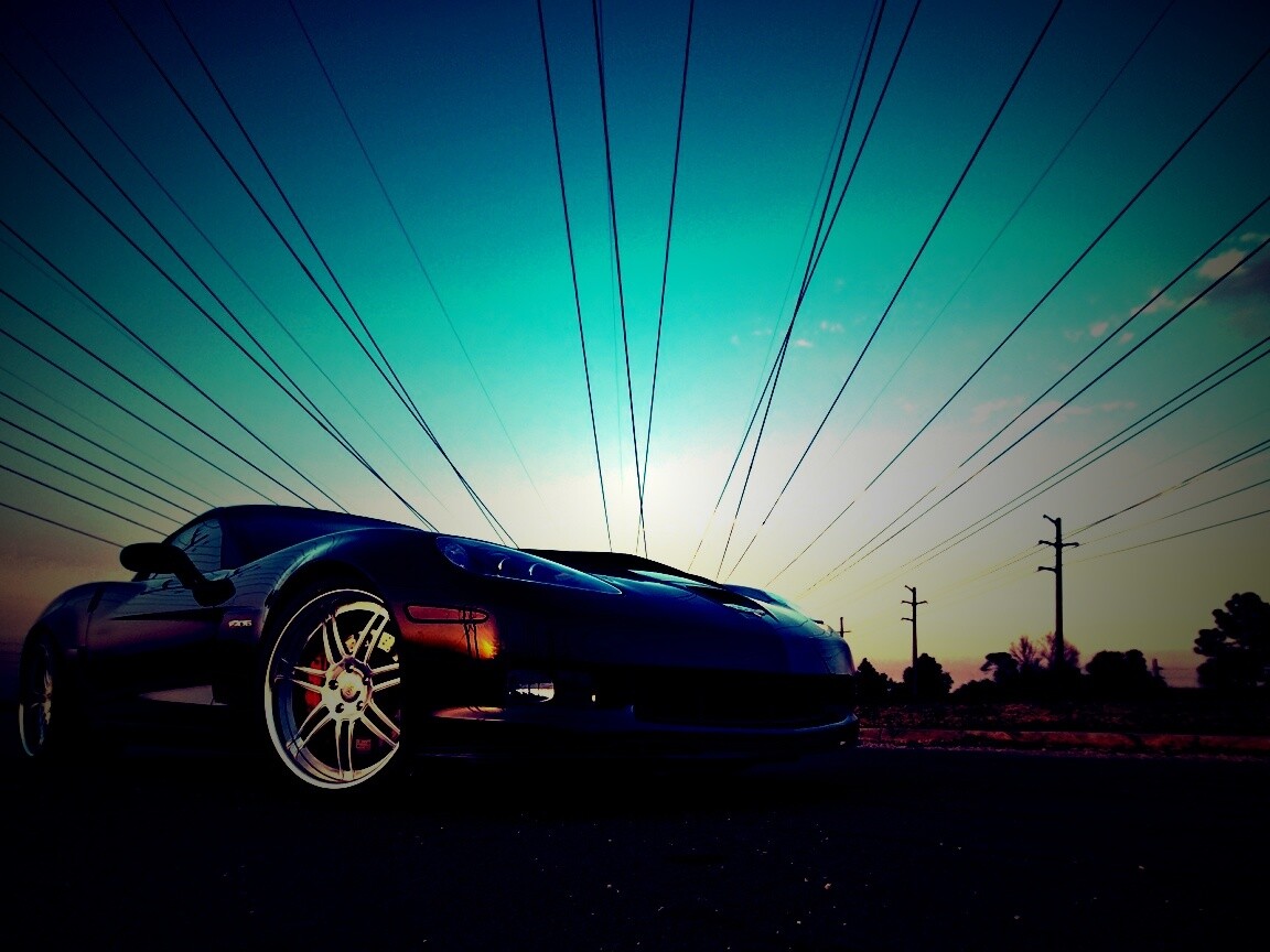 Чёрное авто обои