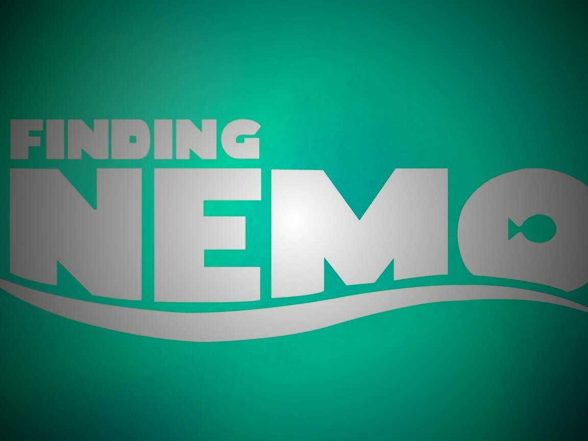 Надпись "В поисках Немо" обои
