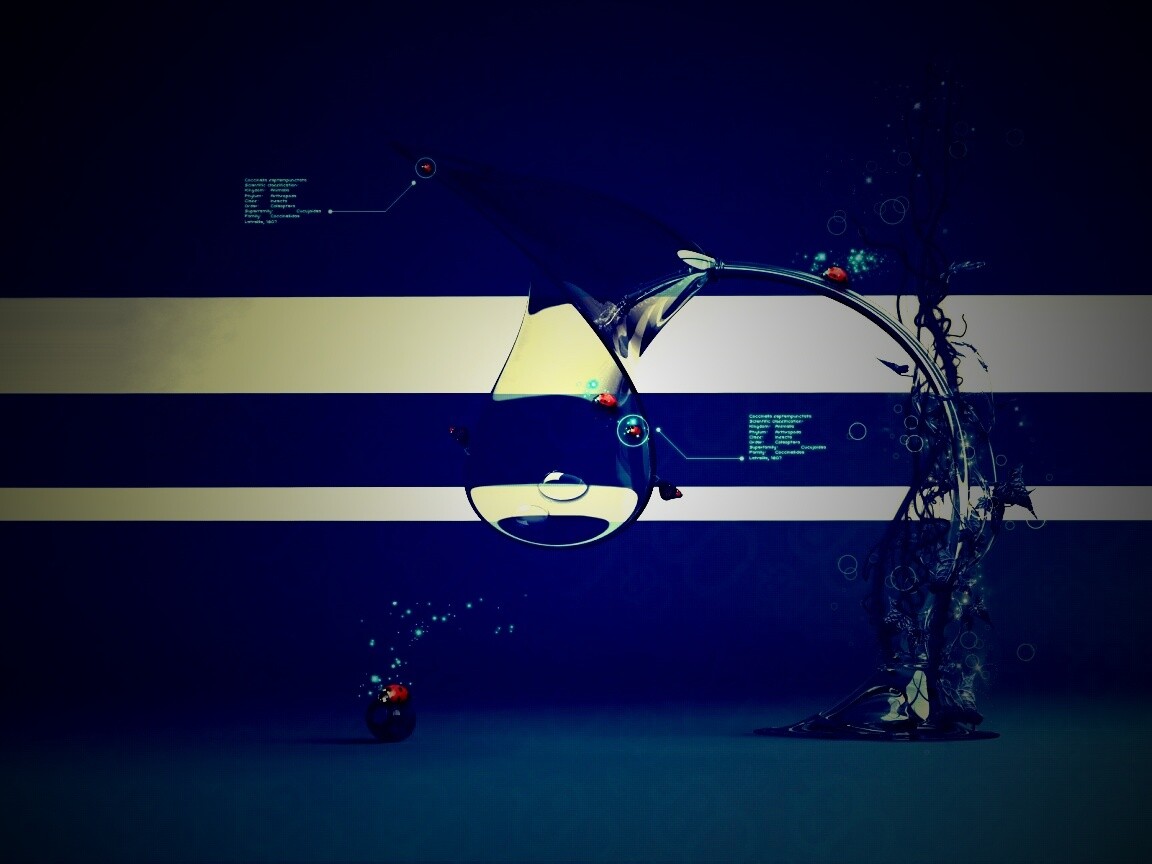 Футуристическая стеклянная лампа обои