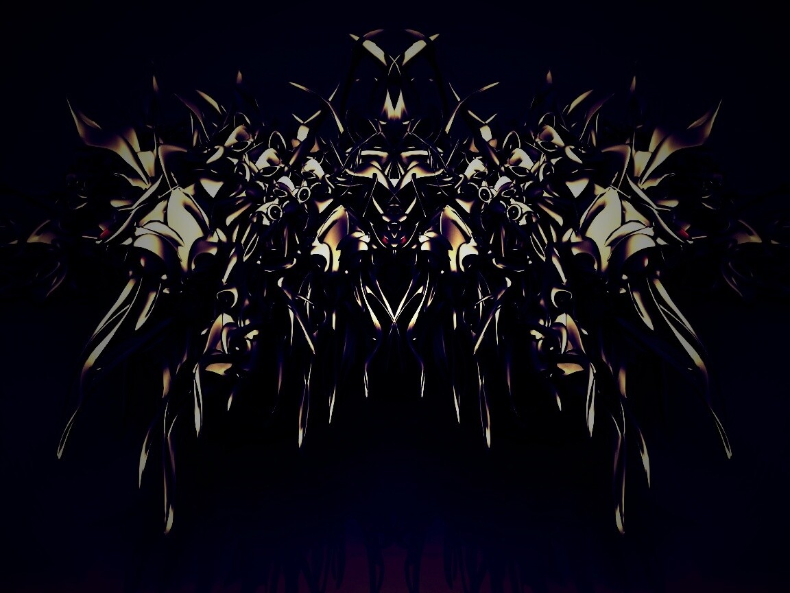 Страшная трехмерная абстракция обои