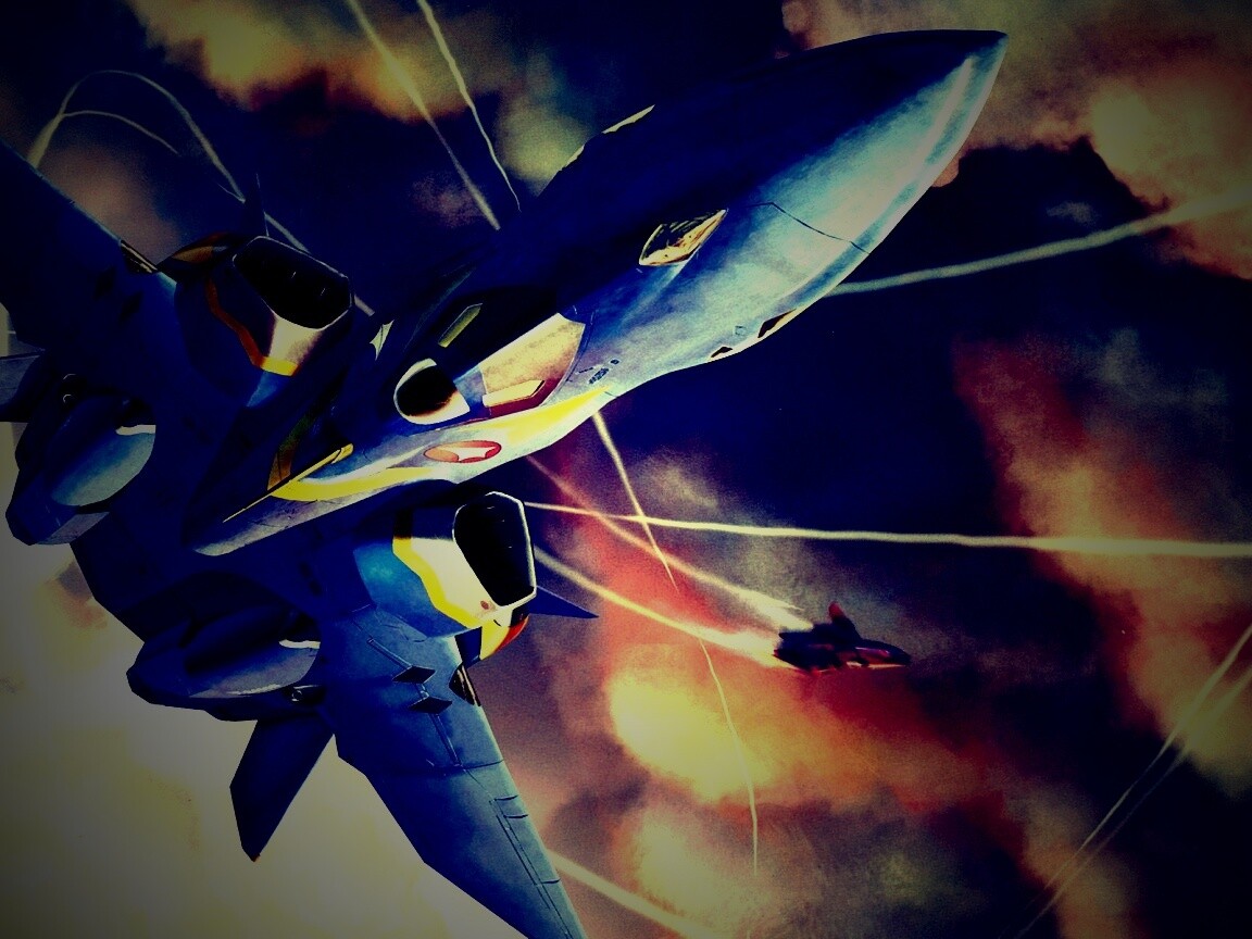 Фантастический самолёт делает бочку обои