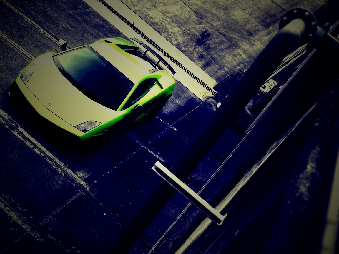 Зелёный Ламбо обои