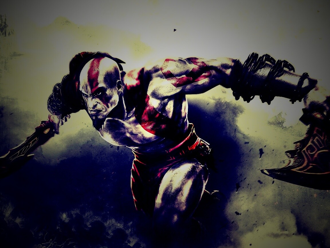 Герой игры God of War обои