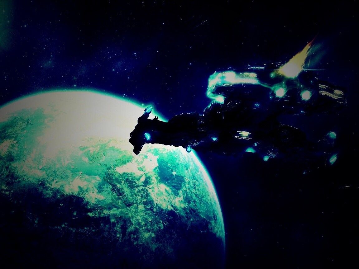 Hyperion летит к земле обои