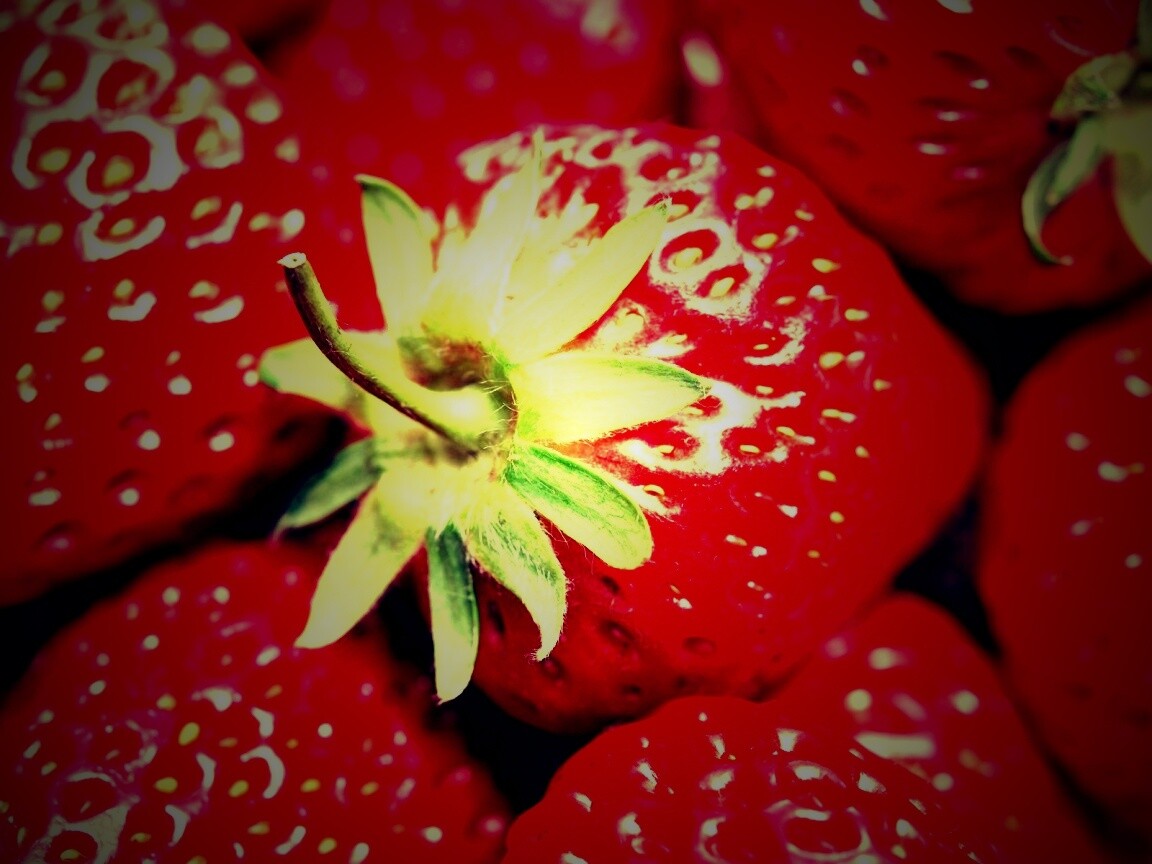 Сочная клубничка обои