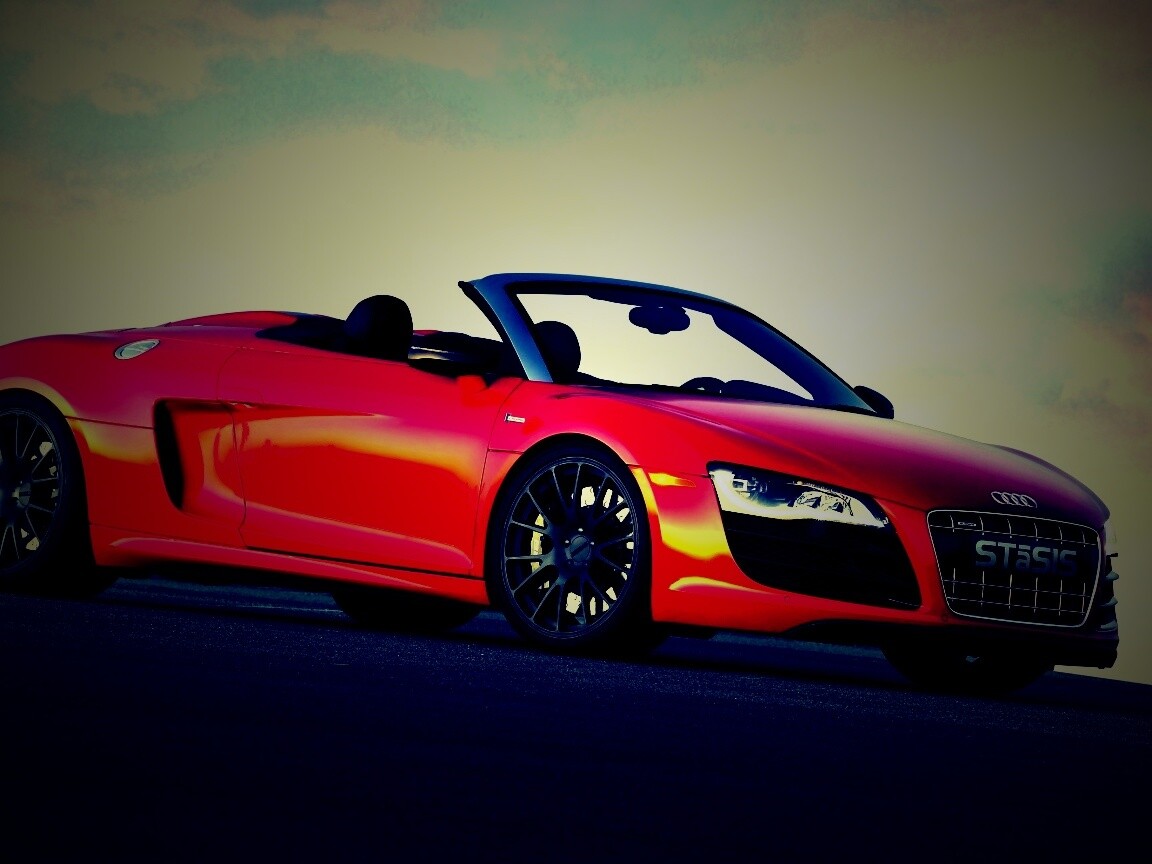 Красная Audi обои