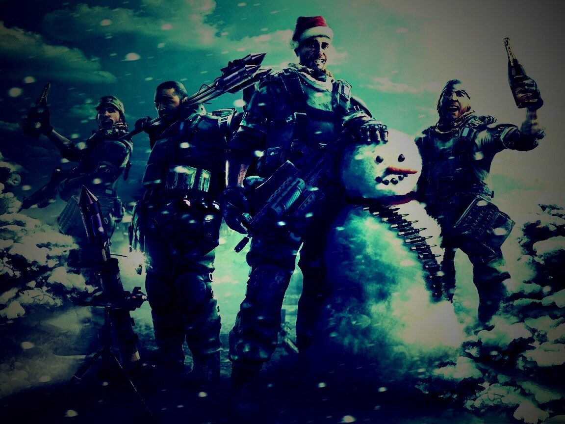 Новый год в шутере обои