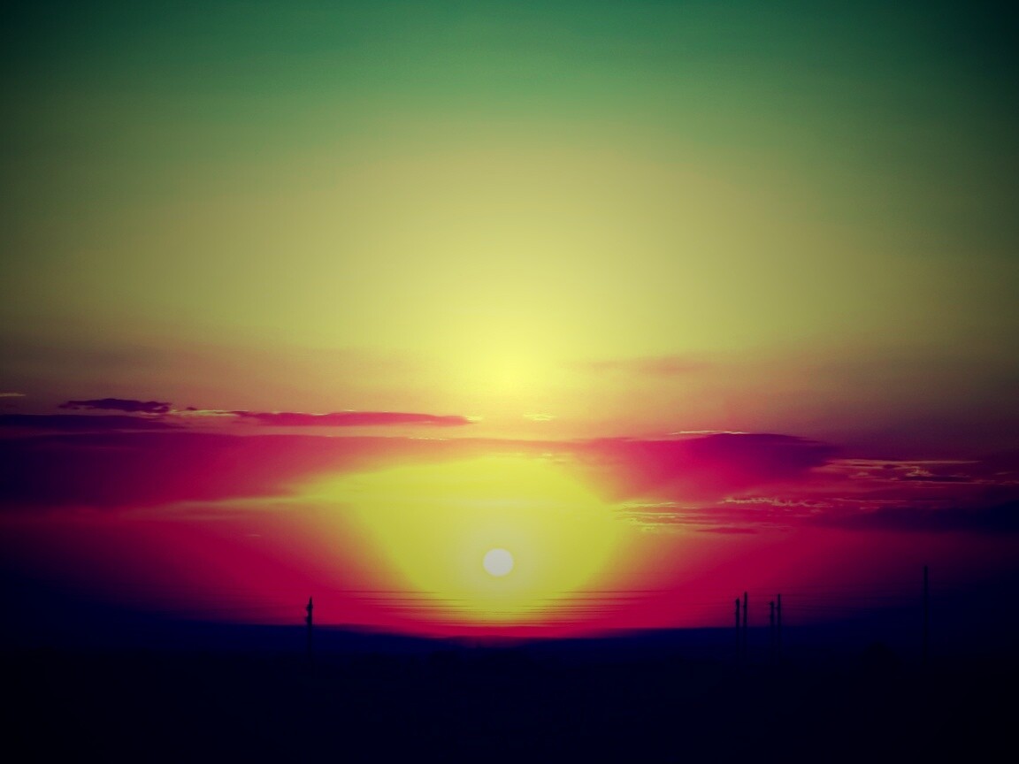 Сказочный закат обои