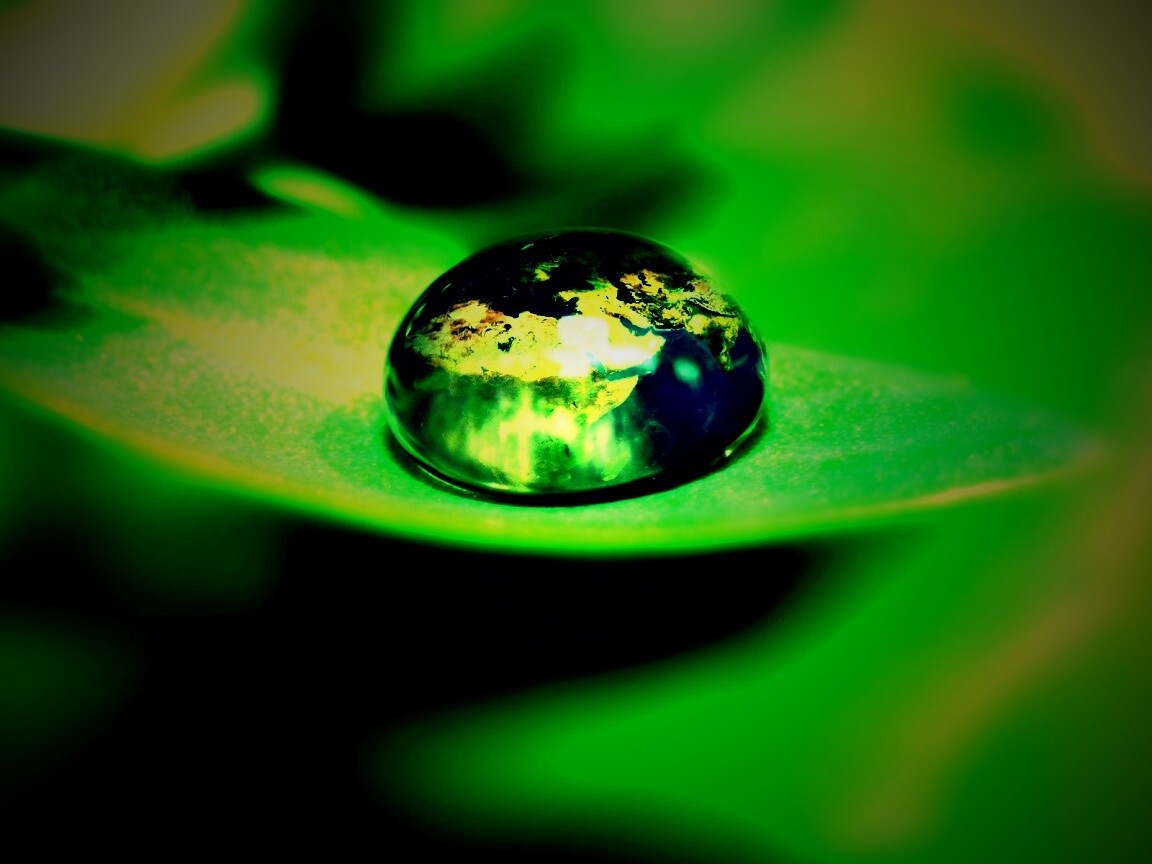 Целый мир в капле воды обои